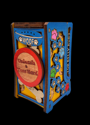 Queer Craft™ Pup Play Foldable Dice Tower | Magnetic Closure | Solid Wood Design