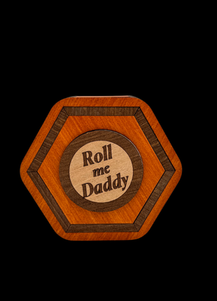 Queer Craft™ 7 Dice Holder + Coaster | Solid Wood Hexagon Dice Storage