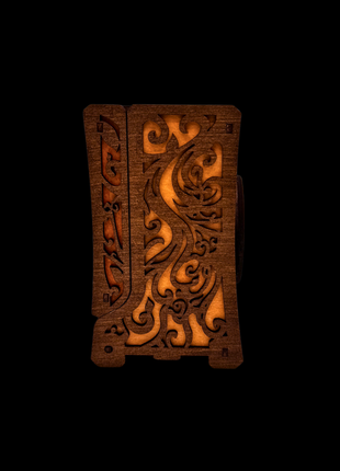 Queer Craft™ Foldable Dice Tower with Magnetic Closure | Intricate Oak and Walnut | Handcrafted