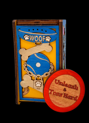 Queer Craft™ Pup Play Foldable Dice Tower | Magnetic Closure | Solid Wood Design