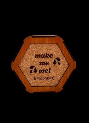 Queer Craft™ 7 Dice Holder + Coaster | Solid Wood Hexagon Dice Storage